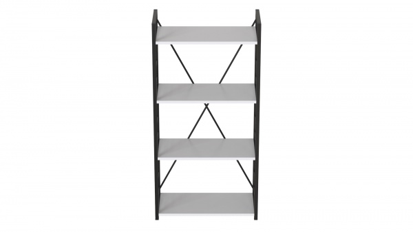 Этажерка Коннект 4/60 1200х600х280 мм белый/черный (XK00199)