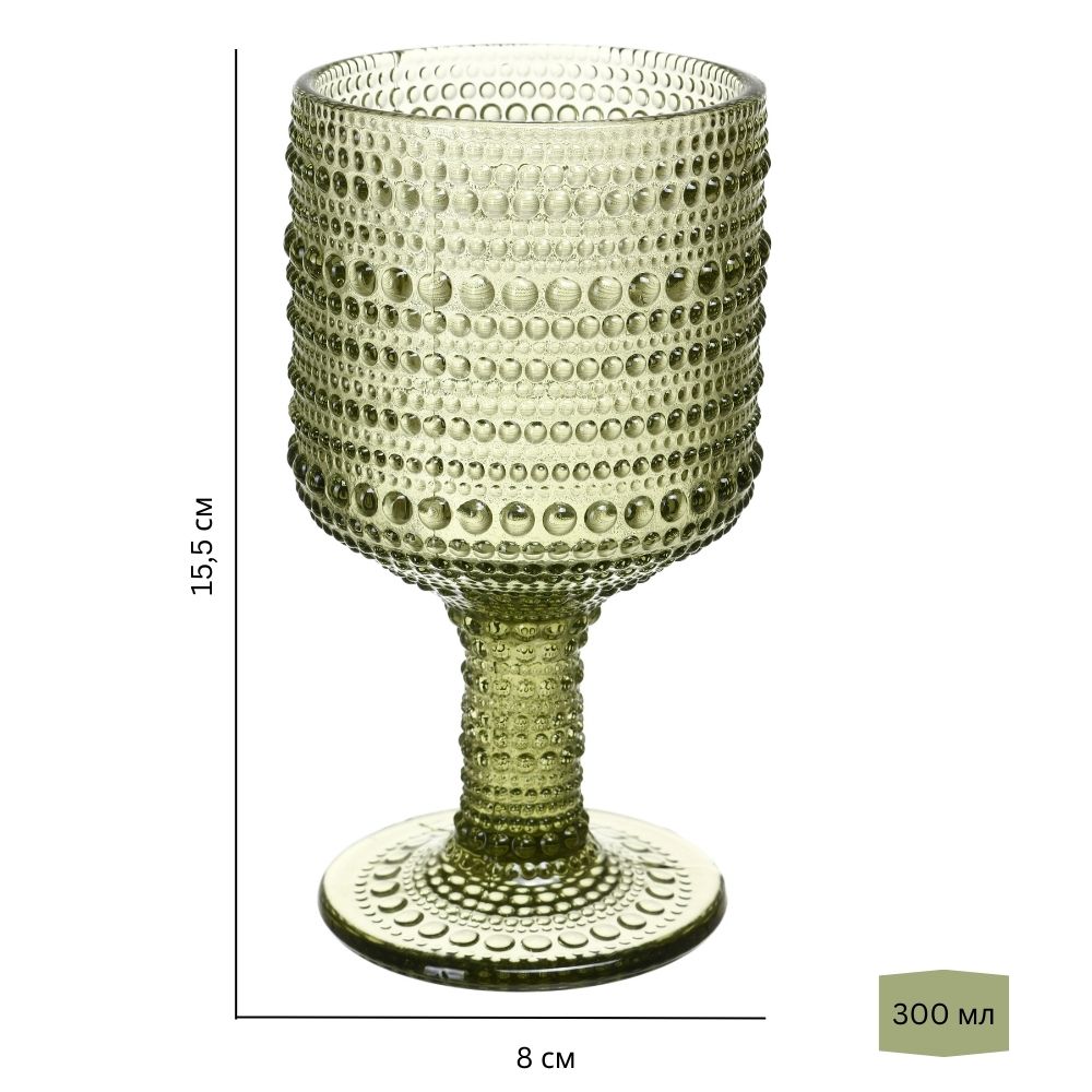Бокал Fiora Bubble Green 300 мл 1 шт.