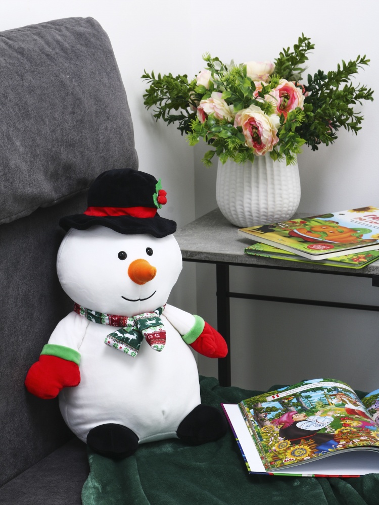 Мягкая игрушка HW Снеговик 38 см белый HF10746C 15'