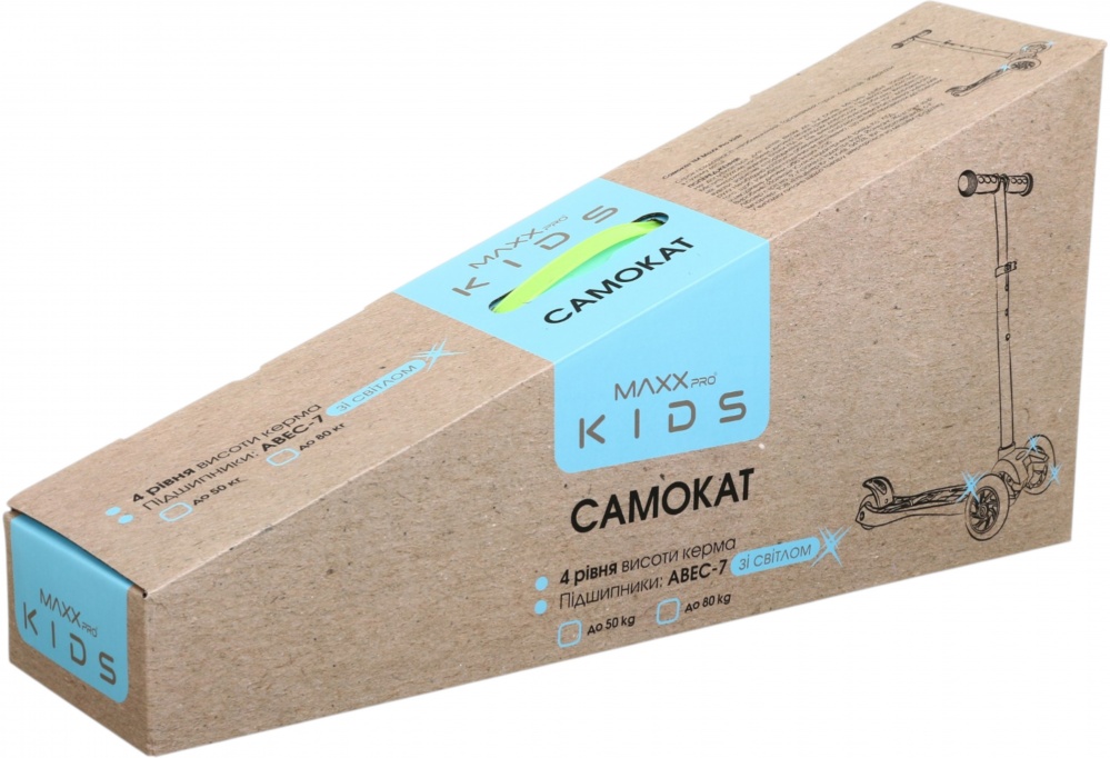 Самокат MaxxPro kids зелений LS306/maxi/ green