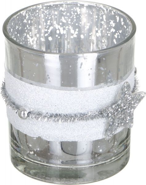 Подсвечник стакан 8х9 см Mercury декорирован