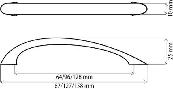 Мебельная ручка DN 83 G5 96 мм матовый никель DC