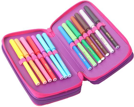 Пенал 31 предмет Triple Butterfly 50021048 Herlitz фіолетовий