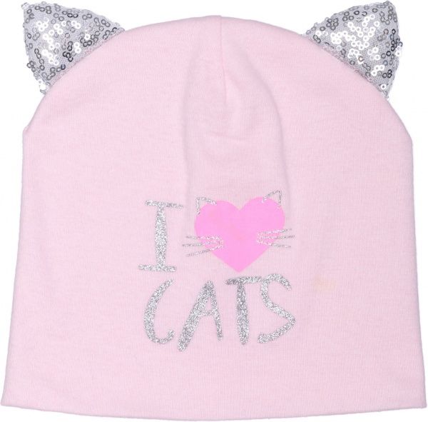 Шапочка дитяча для дівчинки Kraft 343-Т р.46-48 світло-рожевий 