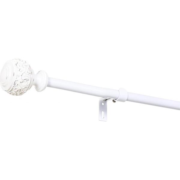 Карниз Bella Vita Гілка одинарний укомплектований d16/19 мм 160 см білий 