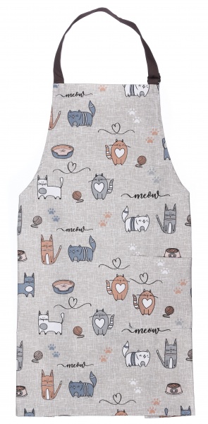 Фартук Кот на кухне 19х30 см бежевый (174399) Homeline