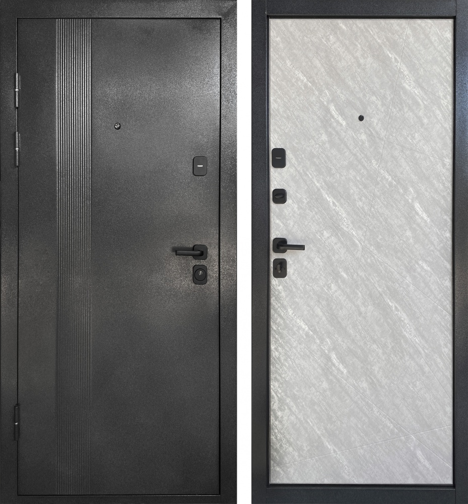 Дверь входная Двері БЦ Буковель мрамор 2050х860 мм правая