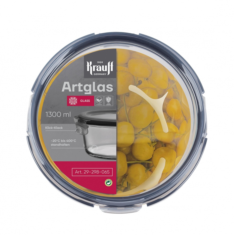 Контейнер с крышкой Krauff Artglas 1300 мл 29-298-065