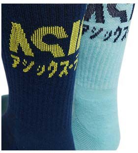 Носки Asics 2PPK KATAKANA SOCK 3013A453-400 черно-белый р.43-46