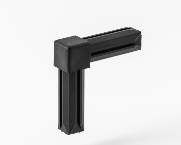 З'єднувач пластиковий квадратна GAH-Alberts двосторонній суміжний для труби 20х20 мм 70х70 мм Ø20 мм