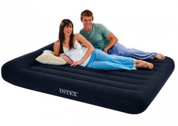Матрас надувной Intex велюр с подголовником арт. 64142 191х137 см