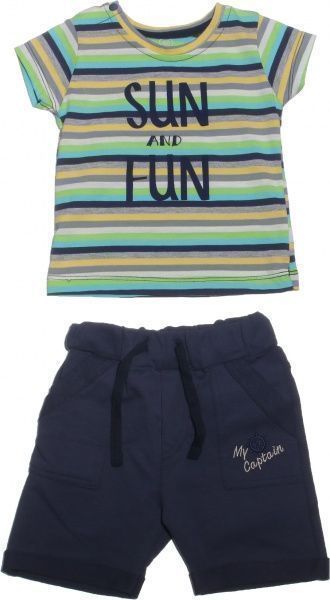 Комплект Фламінго для хлопчиків темно-синій/смужка р.68 508-129 