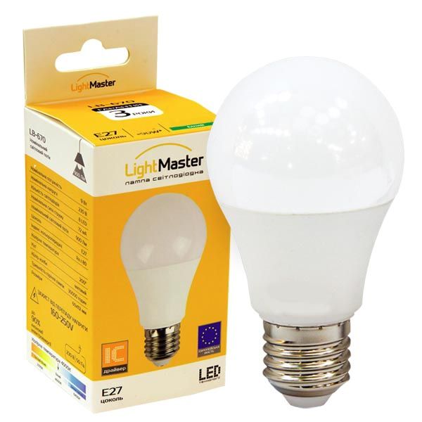 Лампа светодиодная LightMaster LB-680 11 Вт A60 матовая E27 220 В 4000 К