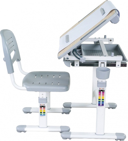 Комплект парта и стул-трансформер FUNDESK Bambino Grey