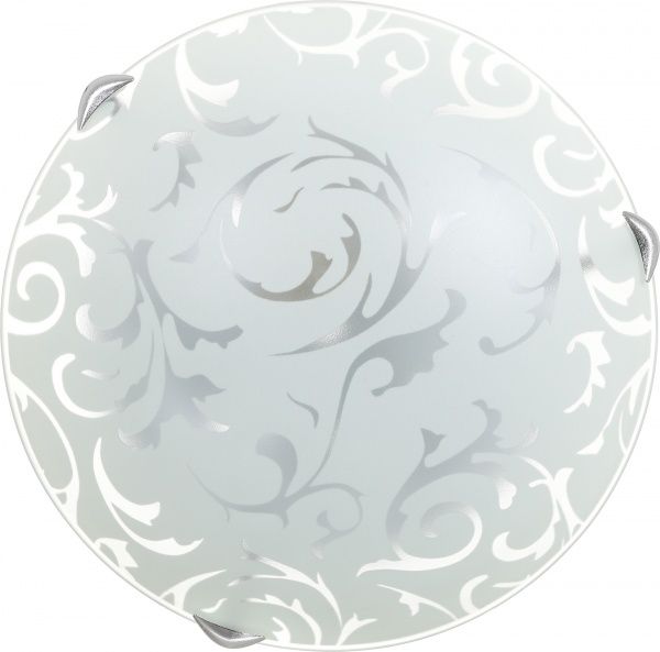 Світильник настінно-стельовий УТ Сяйво НПБ Вензель 1x60 Вт E27 білий 2504 