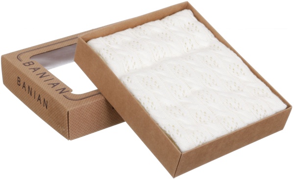 Плед Banian вязаный 90x100 см кремовый 