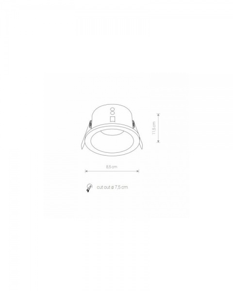 Светильник точечный Nowodvorski Charlie 15 Вт GU10 черный 8367 