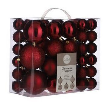 Набор елочных шаров House of seasons 46 шт. d 60 мм красный 1082307