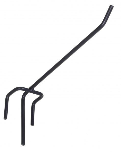 Гачок на сітку одинарний 150 мм 10 шт. графіт Array