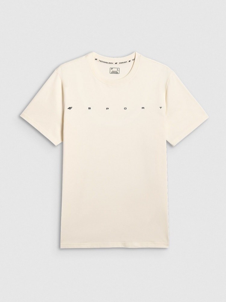 Футболка 4F TSHIRT M2661 4FWSS26TTSHM2661-12S р.S бежевий