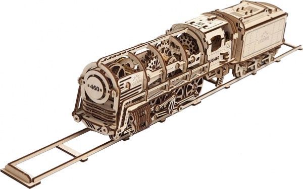 Конструктор Ukrainian Gears 3D-пазлы механические Локомотив с тендером 70012 6003740