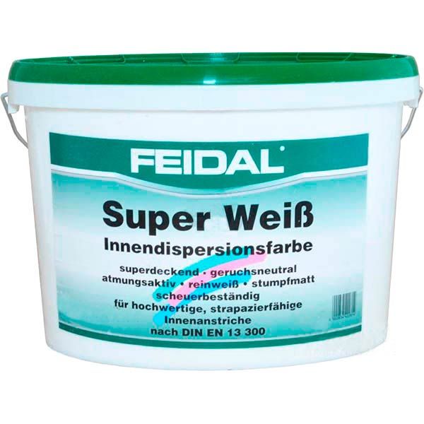 Краска латексная Feidal Super Weiss мат белый 2,5л 