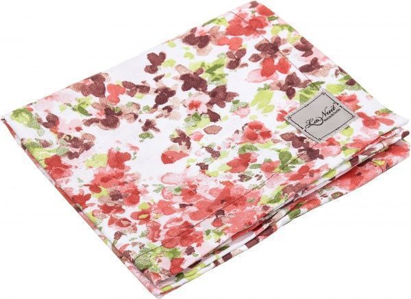 Раннер Акварель Яркие цветы 40x140 см белый с коралловым La Nuit 