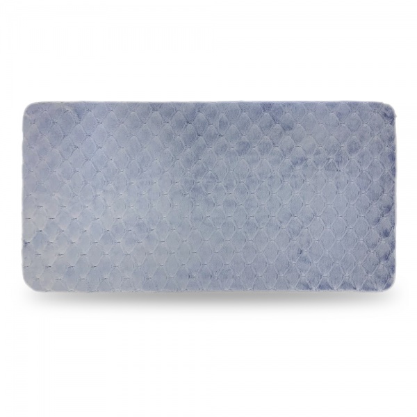 Коврик для ванной комнаты Dariana Эко-мех Бриллиант 75х150 см хрустально-голубой