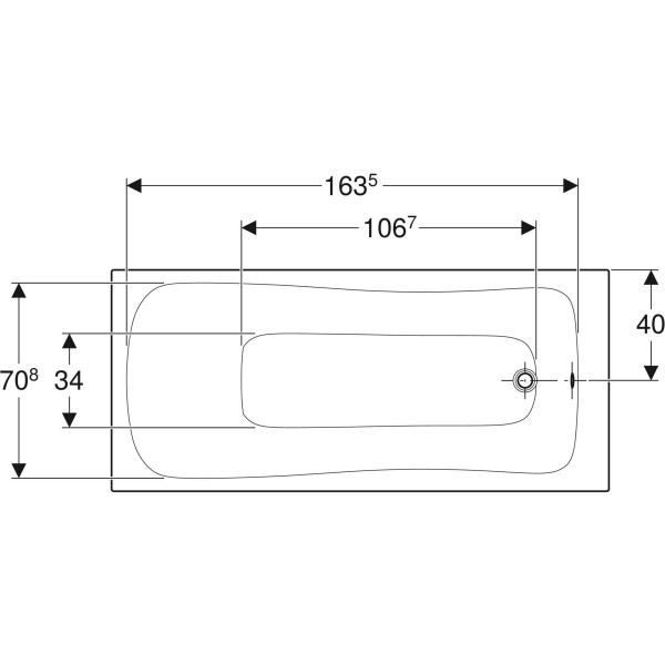 Ванна акрилова Geberit Selnova 554.286.01.1 180х80 см 