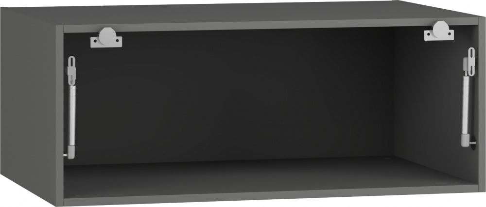 Шкаф верхний Грейд Оптимум Антресоль с газлифтом LS (фас.СВ) 900x360x560 мм серый графит