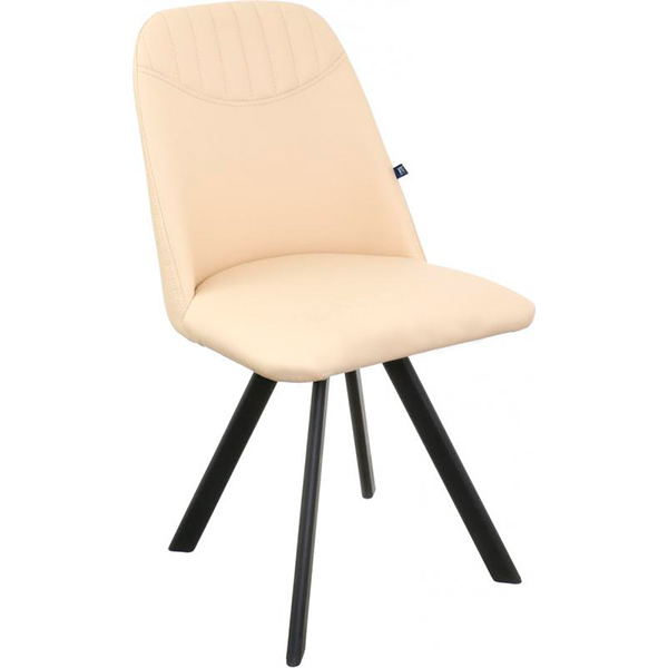 Стул обеденный Nowy Styl Milana 4L black (BOX-2) (CH) Eco-07 черный/молочный