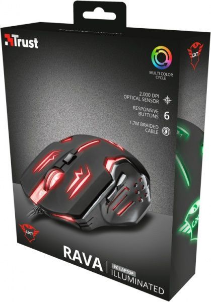 Миша Trust GXT 108 Rava Illuminated Gaming 22090 