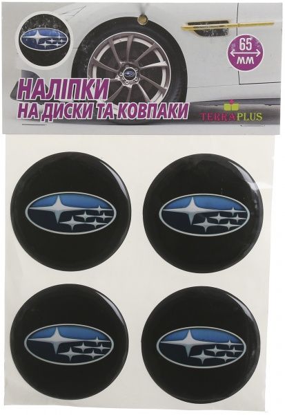 Наклейка TERRAPLUS на колпаки и диски Subaru 65 мм