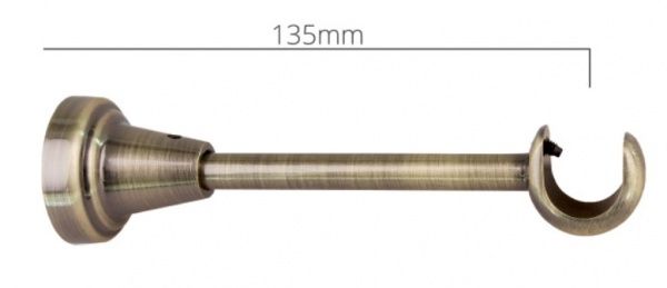 Карниз Bojanek FEDORA одинарный укомплектованный d19 мм 240 см античная латунь 