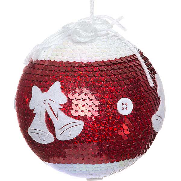 Кулька новорічна Дзвіночок Кантрі SDA134780W+1 80 мм