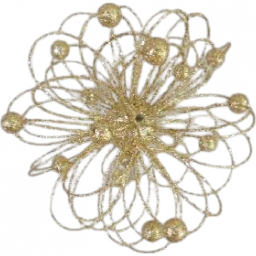 Декорация новогодняя завиток с присыпкой цвет в ассортименте 12 см EPI-RS1Q1031-2