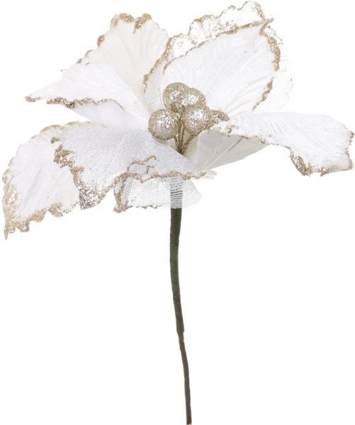 Декорація новорічна Магнолія 24 см шампань