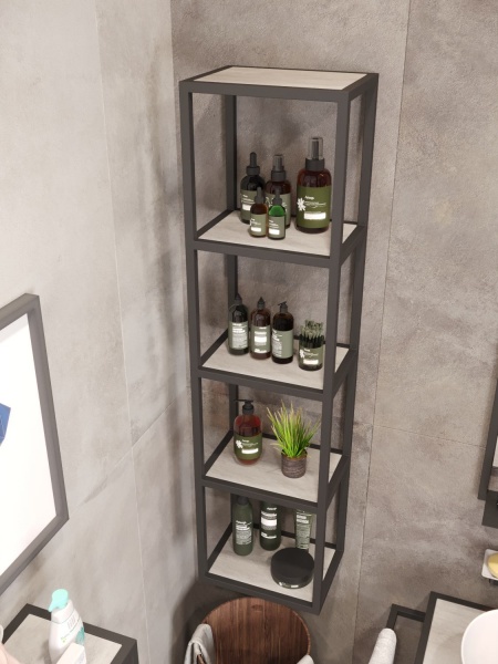 Стеллаж Altstahl Cante 4 (250х340х1300) черный