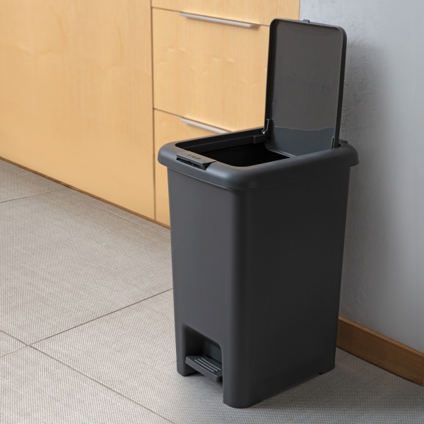 Відро з педаллю MVM 10 л антрацит BIN-01 10L ANTHRACITE