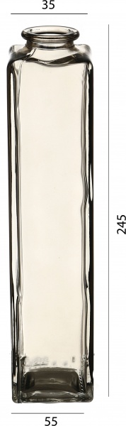 Ваза стеклянная Trend Glass 24,5 см черный 