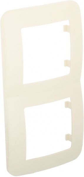 Рамка двомісна Makel Lillium Natural вертикальна слонова кістка