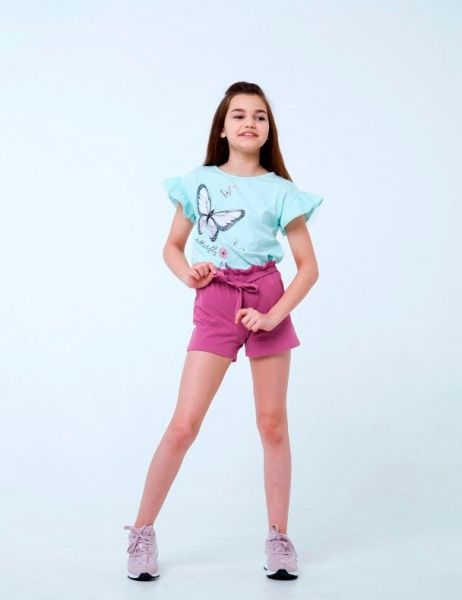 Шорты для девочек Smil 112310 р.128 лиловый 
