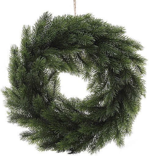 Венок новогодний плетеный из натуральной хвои d300 мм 