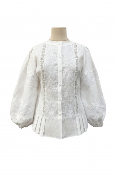 Вишиванка Галерея льону Роуз білий р. 48 9128/48/101 