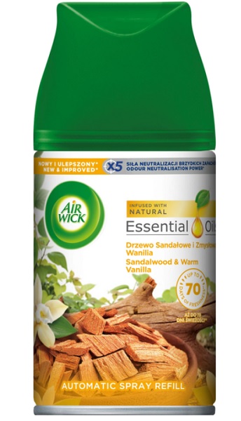 Змінний балон для автоматичного освіжувача повітря Air Wick Air Wick Сандалове дерево та чуттєва ваніль 250 мл 240 г
