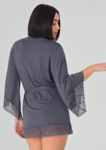 Халат домашній жіночий Roksana Graphite р. 44 графіт №1350/60460