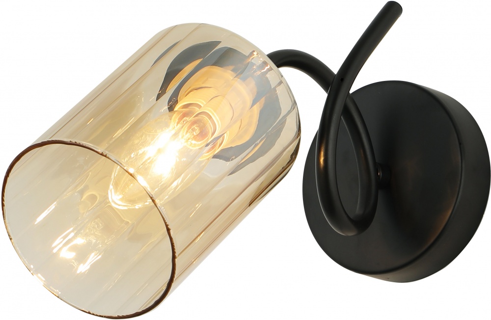 Светильник настенный Sensio Scorpius 1x40 Вт E27 черный/дымчатый ALG-07517/1W