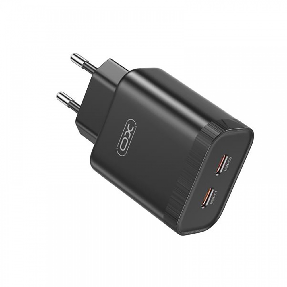 Сетевое зарядное устройство Xo L105-CC 35W 2хUSB-C Black