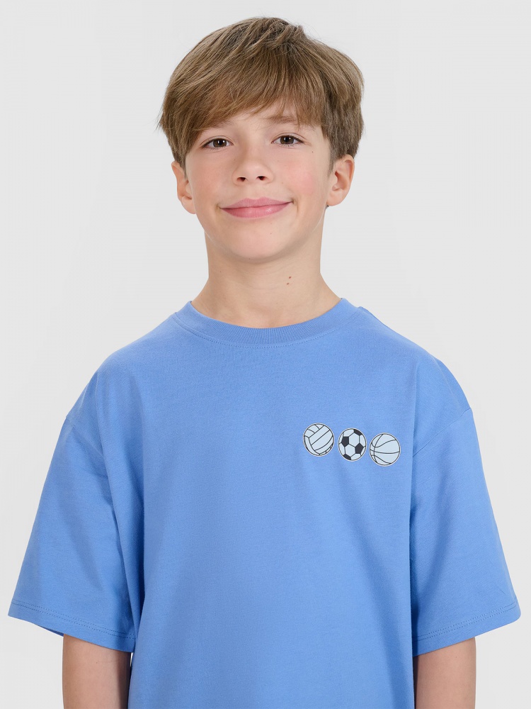 Футболка 4F TSHIRT M2640 4FJRSS25TTSHM2640-33S р.158 голубой