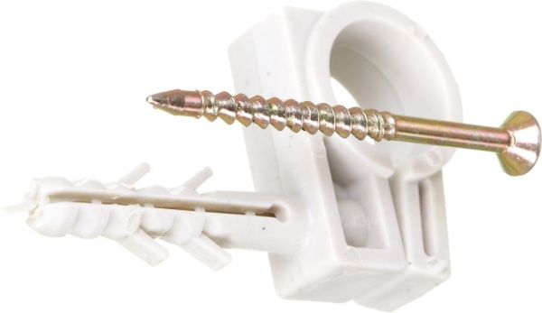 Обойма для труб Україна (ТОВ Відеодом) D 15-16 з ударним шурупом (10шт.)